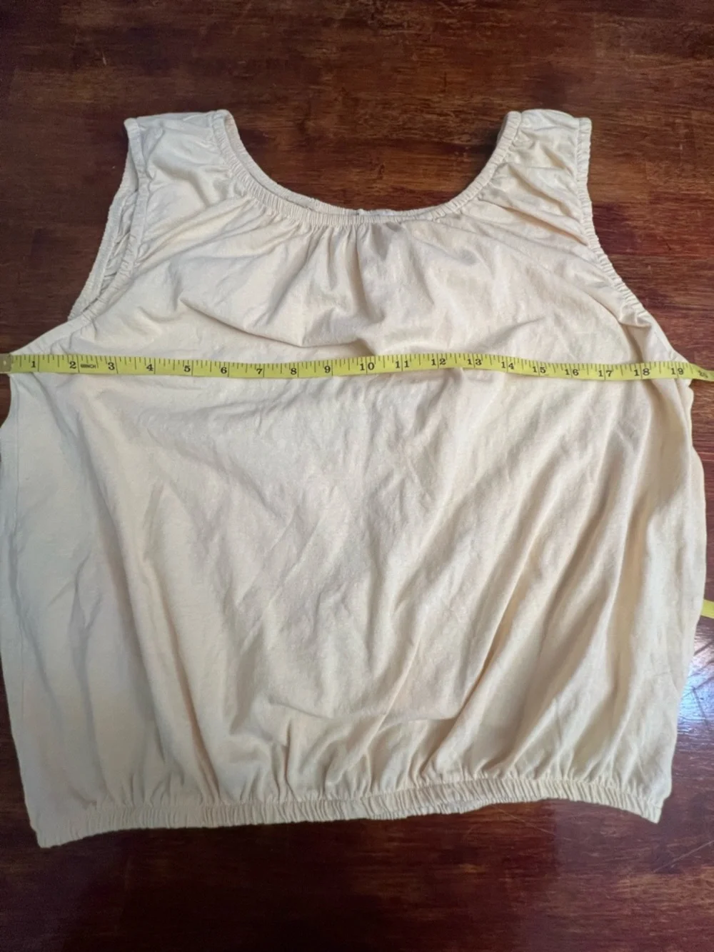 Madewell Cotton Linen Blend Sleeveless Bubble Tee Light Yellow Size M NEW Spring